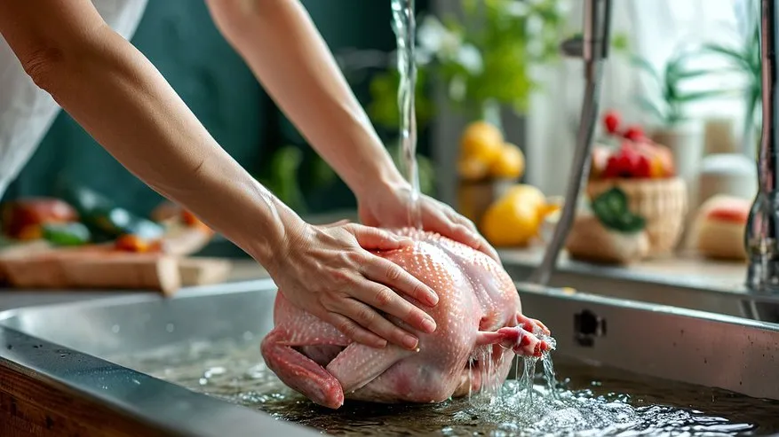 Главная картинка новости: Нужно ли мыть сырую курицу перед готовкой? В Роскачестве поставили жирную точку в этом вопросе