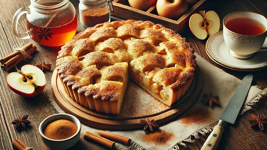 Главная картинка новости: Замешиваем за 5 минут и подаем вкуснейший яблочный пирог: съедается до того, как успеет остыть — прекраснее шарлотки
