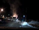 В Костроме загорелся автобус ПАЗ