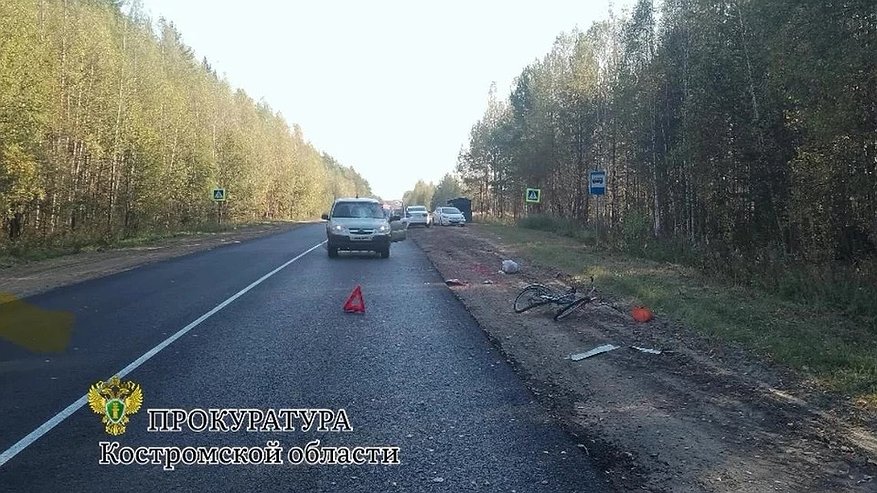 Главная картинка новости: В Костромской области автоледи на “Ниве” сбила велосипедистку