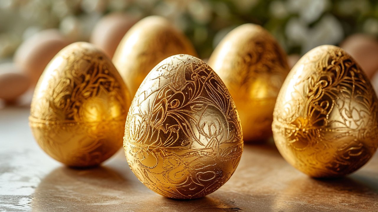 Главная картинка новости: Химозную краску можно смело выбрасывать в урну: она вам не понадобится — есть доступный способ сделать золотые яйца на Пасху