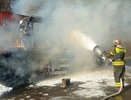 В Костромской области во время движения загорелся короткобазный кран