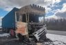 Миниатюра новости: На трассе в Костромской области загорелась фура