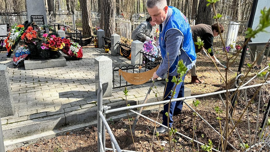 Главная картинка новости: В Костромской области волонтеры и школьники благоустраивают могилы ветеранов