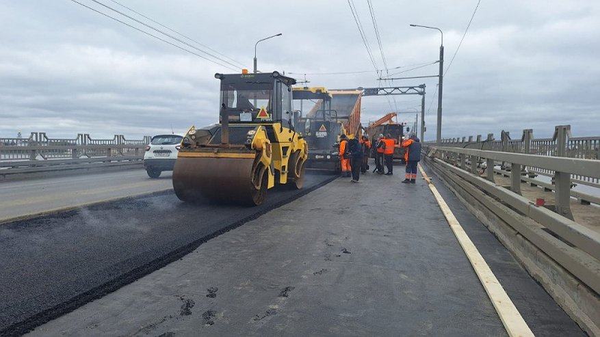 Главная картинка новости: Восстановительные работы на мосту через Волгу в Костроме завершат к 1 июня