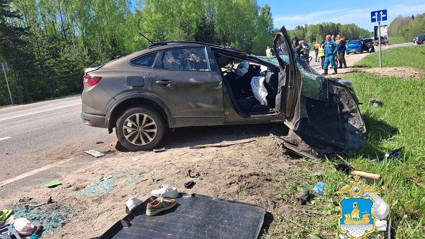 Главная картинка новости: Двое погибли и пять пострадали в массовой аварии на трассе в Островском районе