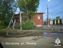 Ночной пожар в доме на Ленина: сгорели два этажа дома