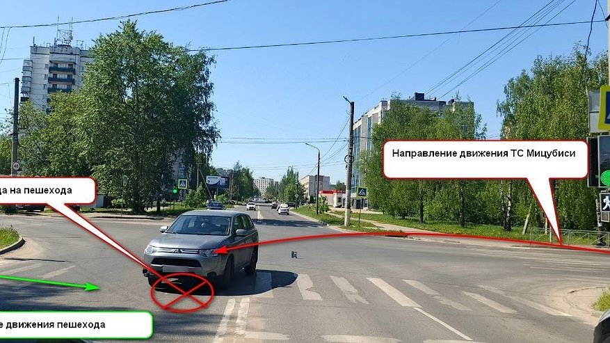 Главная картинка новости: 64-летняя костромичка попала под колеса иномарки на пешеходном переходе