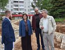 Глава Костромы проверил ход благоустройства сквера в Заволжском районе города
