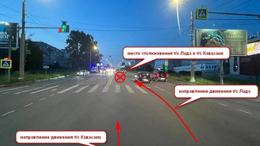 Главная картинка новости: В Костроме столкнулись "Нива" и мотоцикл: пострадали два человека