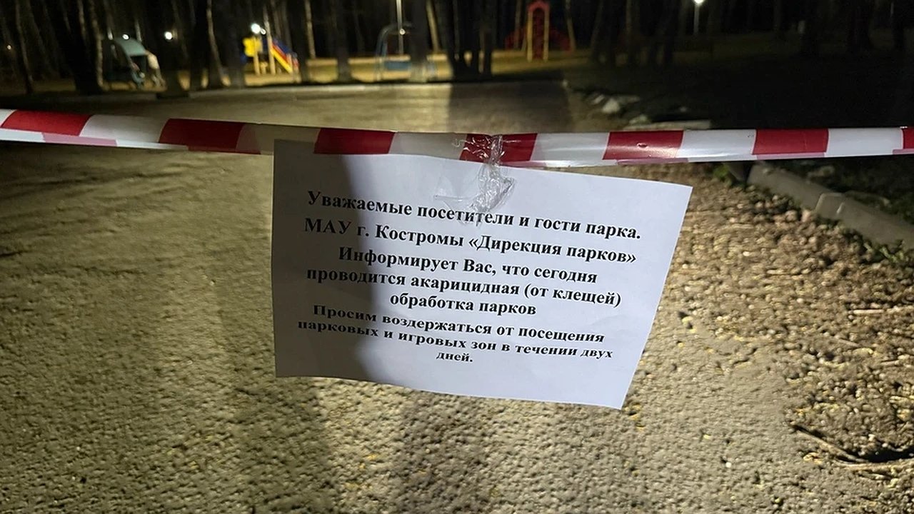 Главная картинка новости: Костромские парки обработали от клещей