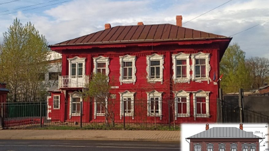 Главная картинка новости: На улице Дзержинского восстановят деревянный дом XIX века