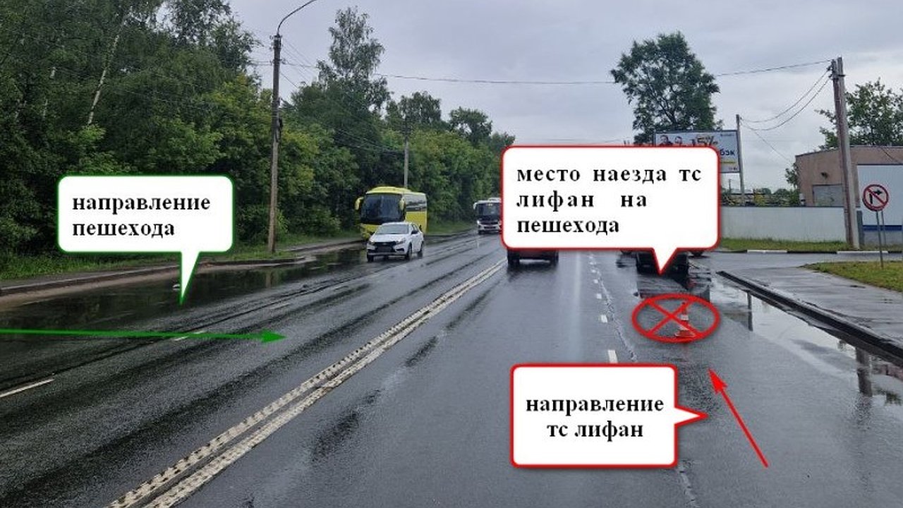 Главная картинка новости: В Костроме водитель Lifan сбил 70-летнюю женщину