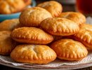 Смешиваю  стакан кефира и фарш: на выходе получаю гору ленивых беляшей