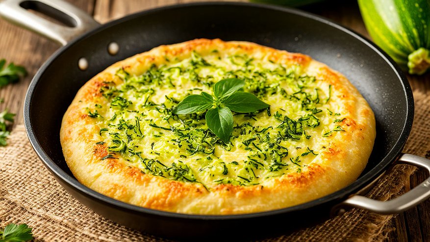 Главная картинка новости: Готовлю прямо на даче: невероятно сытная и вкусная пышная лепешка из кабачков на сковороде