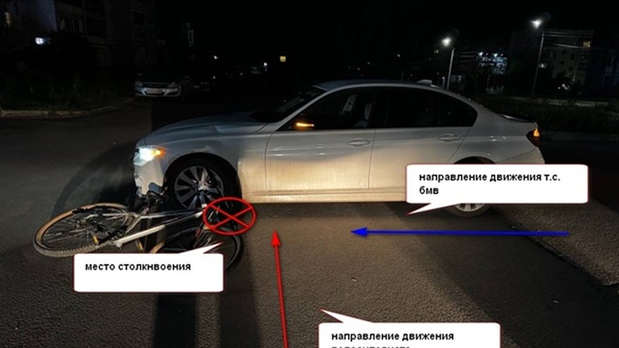 Главная картинка новости: В Костроме подросток на велосипеде оказался под колесами BMW