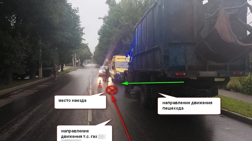 Главная картинка новости: В Костроме пенсионер оказался под колесами грузовика