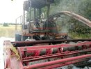 В Костромской области во время работы загорелся комбайн