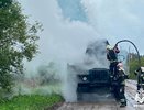 В Мантурово Костромской области загорелся грузовик
