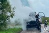 Миниатюра новости: В Мантурово Костромской области загорелся грузовик