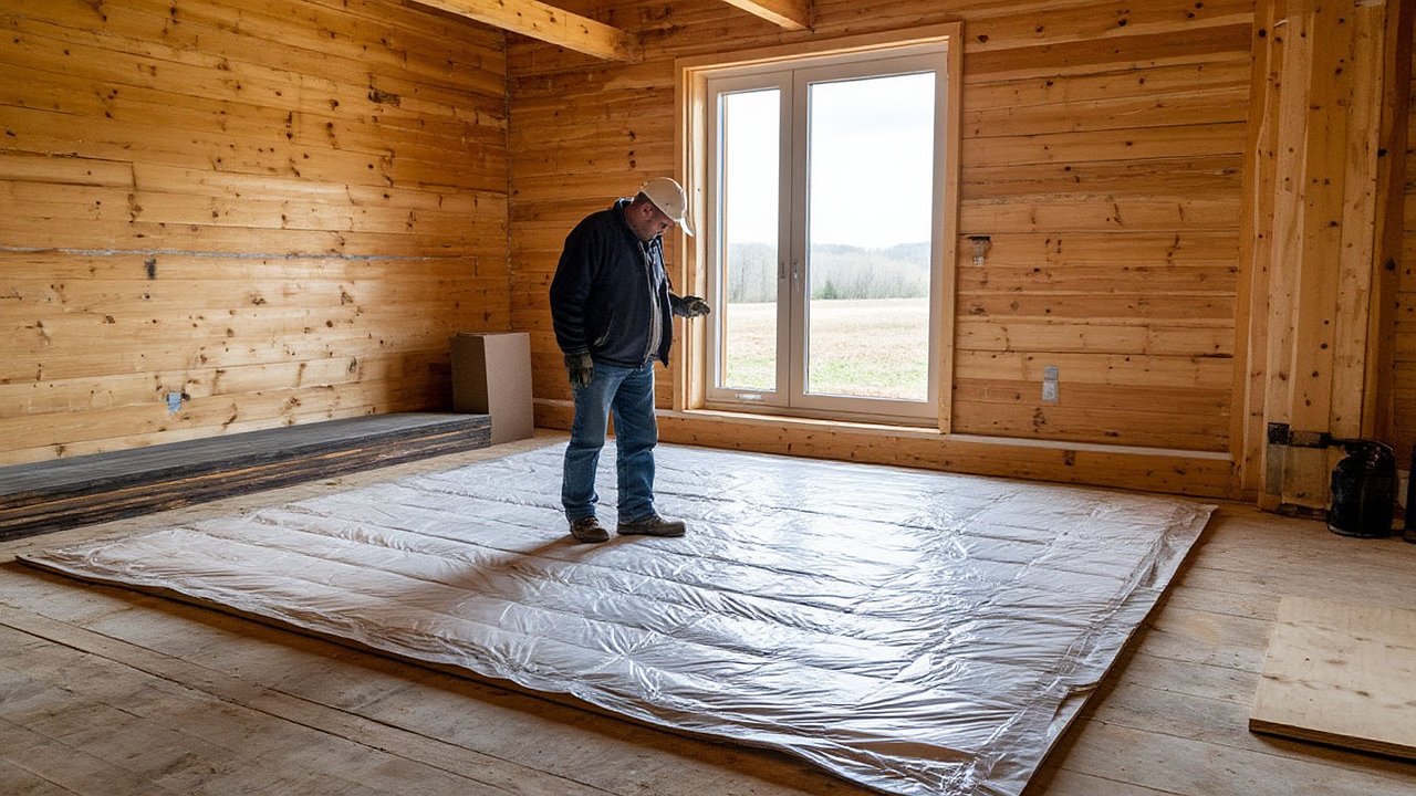 Главная картинка новости: Утеплили полы дома за 2 часа и не потратили ни копейки: не мерзнем даже в минус 30