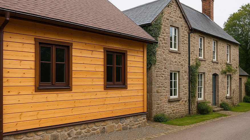 Главная картинка новости: Ушлые хозяева отказываются от сайдинга - нашли решение лучше. В Европе сейчас это новый тренд, а у нас так всю жизнь делали