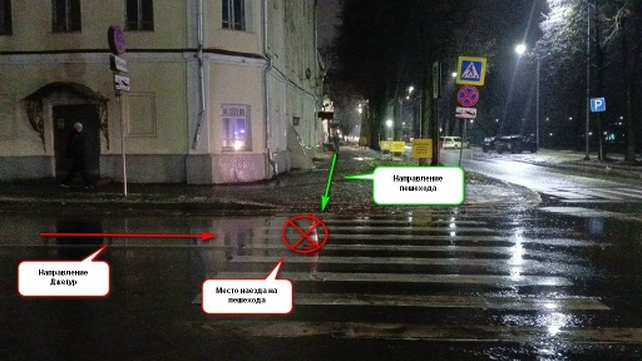 Главная картинка новости: В Костроме иномарка сбила женщину на пешеходном переходе