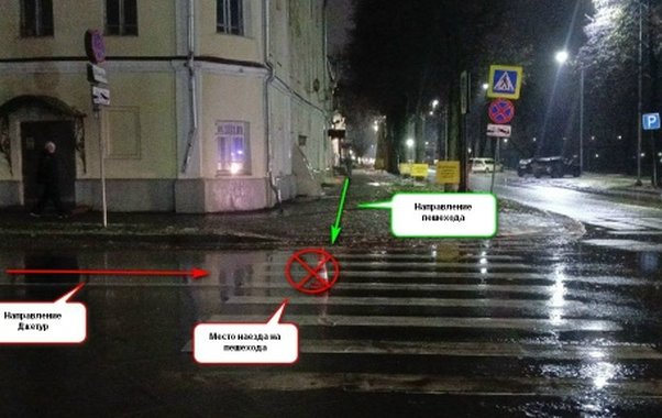 В Костроме иномарка сбила женщину на пешеходном переходе