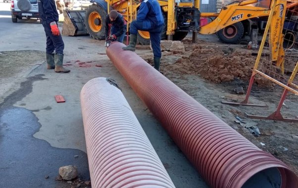 В Костроме строят новые сети ливневой канализации