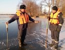 В Костроме проверили толщину льда на Горьковском водохранилище
