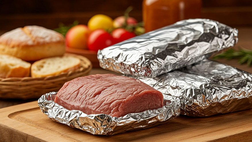 Главная картинка новости: Блестящей стороной внутрь или наружу - вот как правильно завернуть еду в фольгу. Запомните раз и на всю жизнь