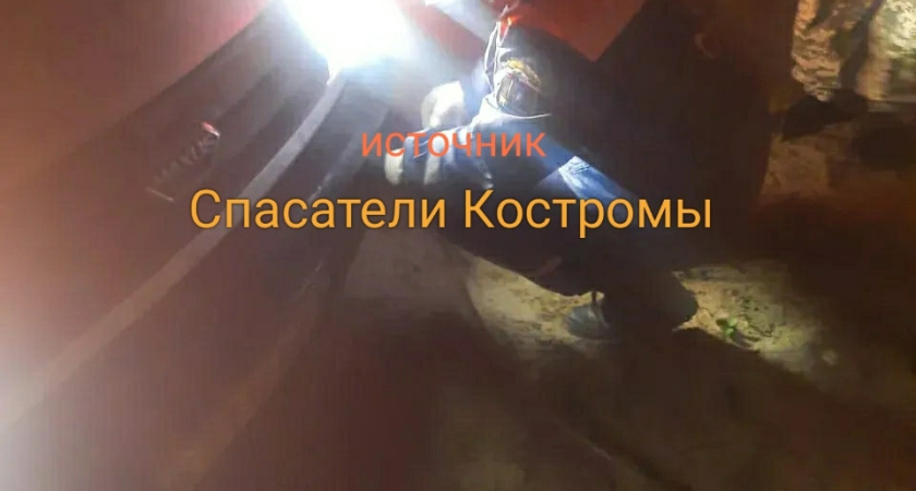 В Костромской области спасатели вызволили машину из ловушки, в которой находился ребенок