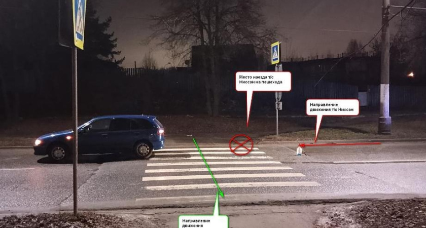 В Костроме на Ермакова пенсионерка оказалась под колесами иномарки