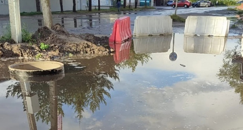 Под Костромой ребенок чуть не утонул в огромной луже