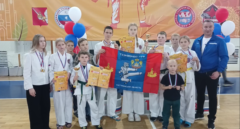 Юные спортсмены из Костромы привезли 14 медалей с турнира по тхэквондо