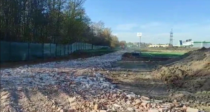 В Костроме к новому футбольному стадиону начали прокладывать дорогу
