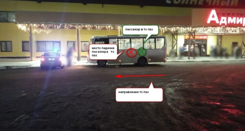 В Костроме при падении в автобусе пострадала пенсионерка