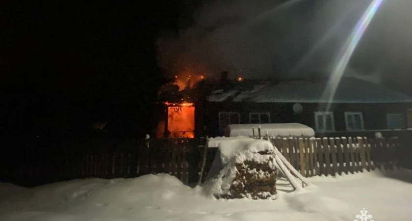 В Нее местный житель пострадал при пожаре в своей квартире