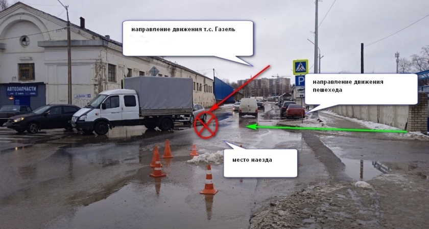 В Костроме на пешеходном переходе "Газель" сбила 20-летнюю девушку