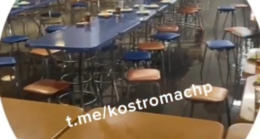 В Костроме чуть не затопило столовую в гимназии №25