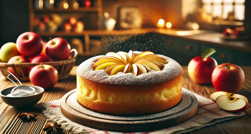 Замешиваем всего за 5 минут и подаем ароматный яблочный пирог: съедается до того, как успеет остыть — прекраснее шарлотки