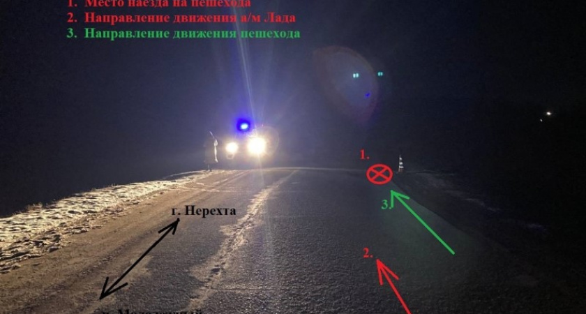 В Нерехтском районе пенсионер на "Ниве" сбил пешехода