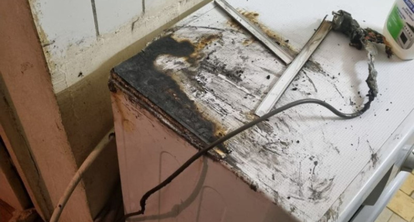 В Костроме стиральная машина загорелась во время стирки