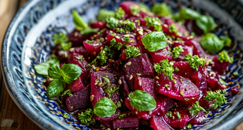 Вкусный салат со свеклой к 8 марта: домашние будут уплетать его за обе щеки — простой и быстрый рецепт за копейки