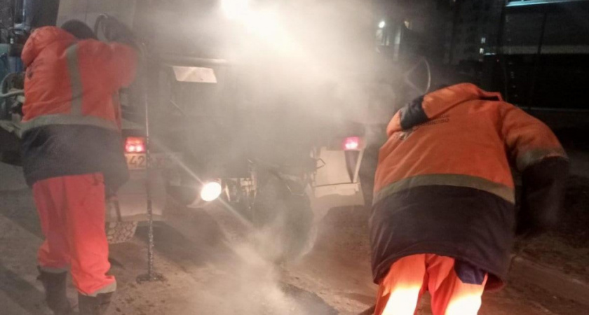 В Костроме на подъездах  к мосту через Волгу начался ремонт дорог