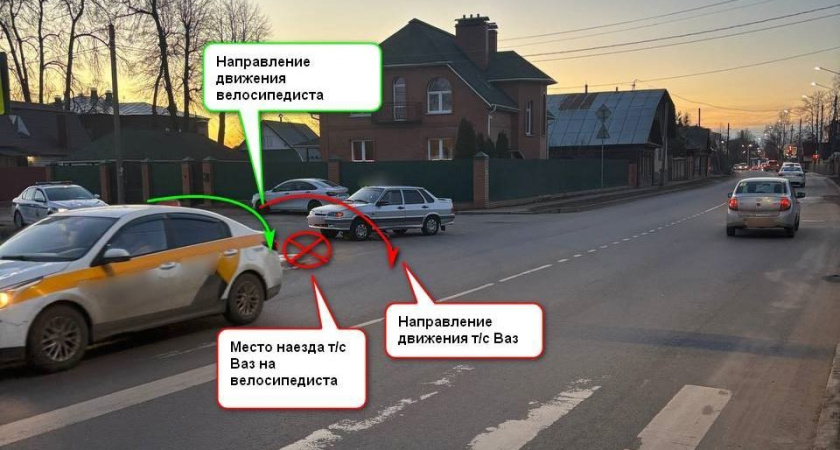 В Костроме женщина-водитель "пятнадцатой" сбила 64-летнюю велосипедистку