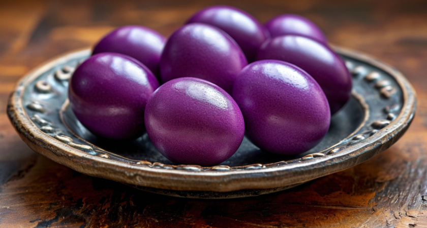 Не скорлупа, а просто космос: для покраски яиц в фиолетовый цвет химоза не пригодится — шелуха репчатого лука идет на "пенсию"