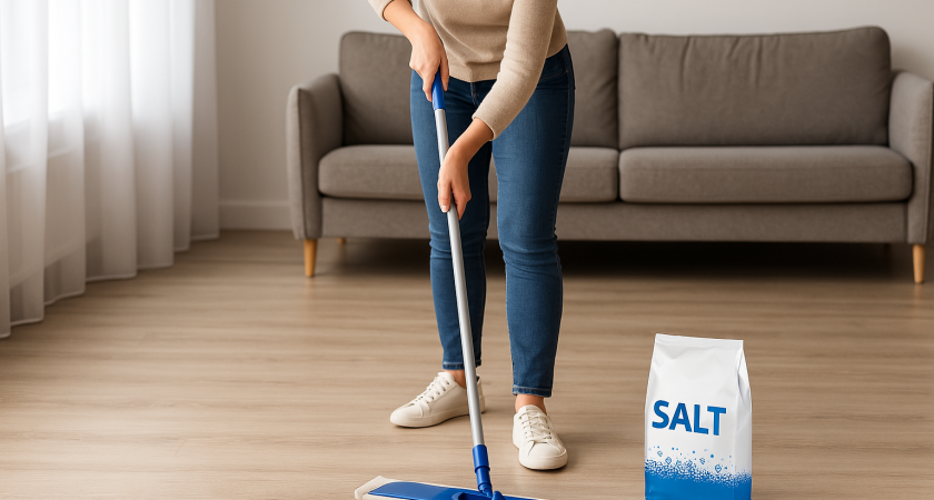 Начала мыть полы водой с солью — перемены в доме заметили все: есть 2 причины добавить соль в ведро