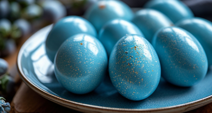 Яйца будут как весеннее небо: в синий цвет крашу их без химозы - использую один копеечный овощ и довольна