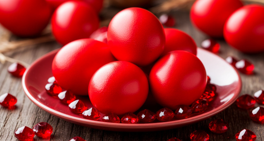 Свеклой, шпинатом и луковой шелухой яйца давно не крашу — есть способ сделать их яркими, словно рубин, без уксуса и заморочек